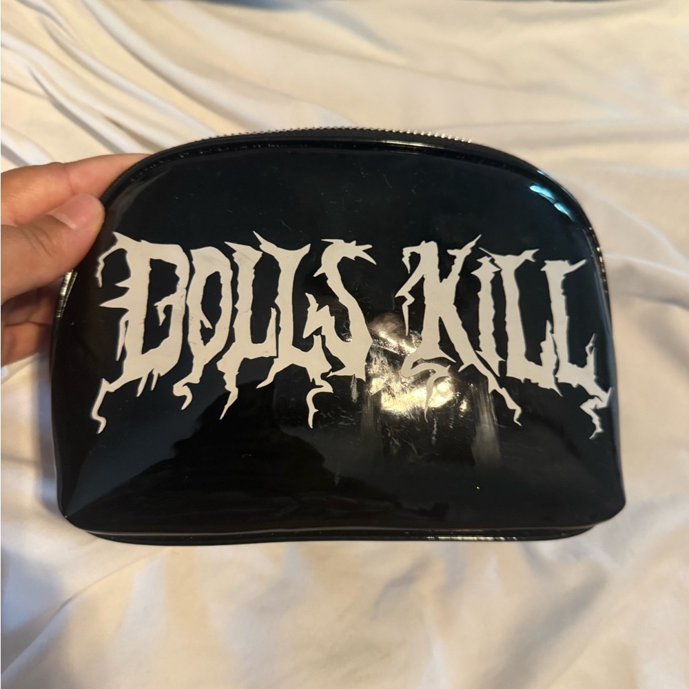 Dolls Kill Black Glossy Pouch